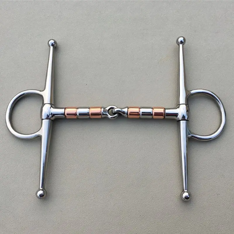 Aço inoxidável Horse Harness Equipamento, H-Shaped Rolo De Cobre, Cavalo Bit, Ferro de Mordida, 12.5cm, 13.5cm