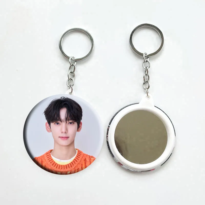 KPOP ZB1 KCON 2023 Photo Badge Round Brooch BOYS PLANET ZEROBASEONE Mirror Keychain Bag Pendant Ricky ZhangHao Hanbin Fans Gifts