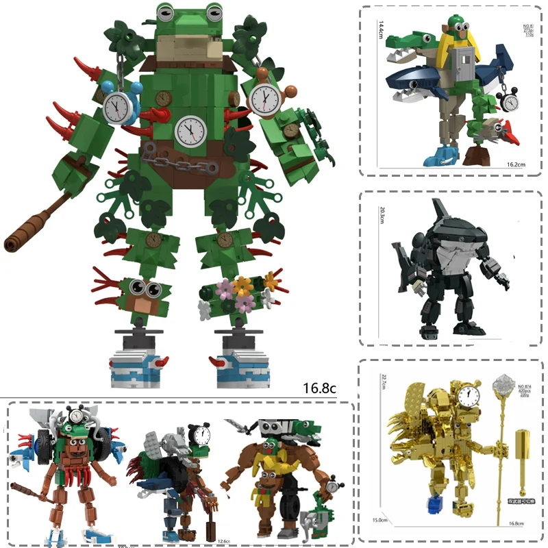 

MOC животное зверь Fusion модель монстра сборка строительные блоки креативная серия лягушка/шарк коллекционный орнамент кирпичи игрушки подарки