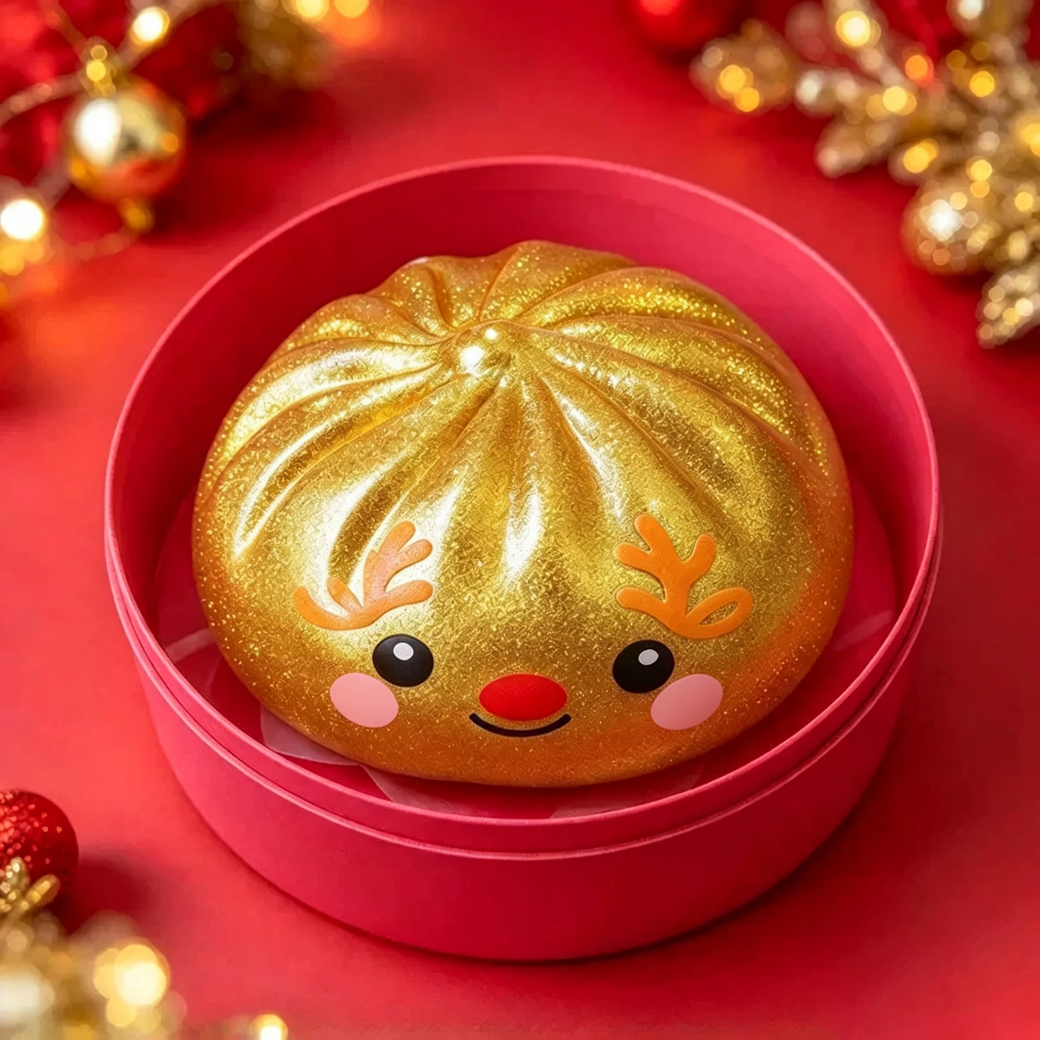 Christmas Dumpling Squishy Santa Clau Snowman Elk Squeeze Toys with Box Stress Relief Merry Christmas New Year DecorationsGifts