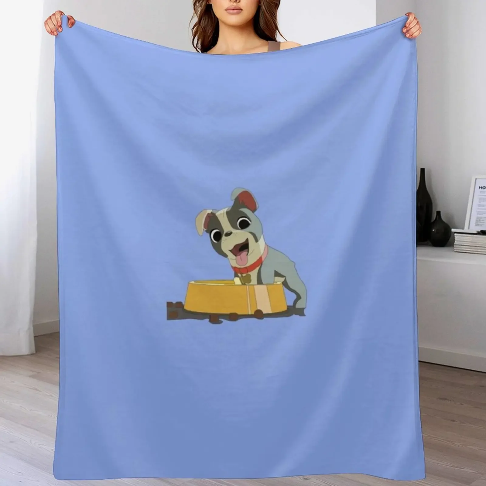 

Feasting pup Throw Blanket Cozy Throw Blanket Birthday Gift for Him Her