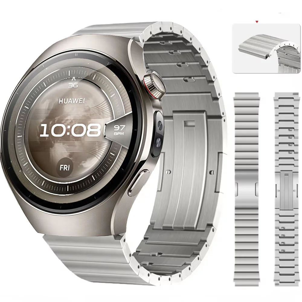 

Ремешок из титанового сплава 22 мм для часов Huawei Watch 5 GT5/4 Pro 46 мм, Amazfit Balance 2/GTR 4, высококачественный браслет для Samsung Gear S3 46 мм.