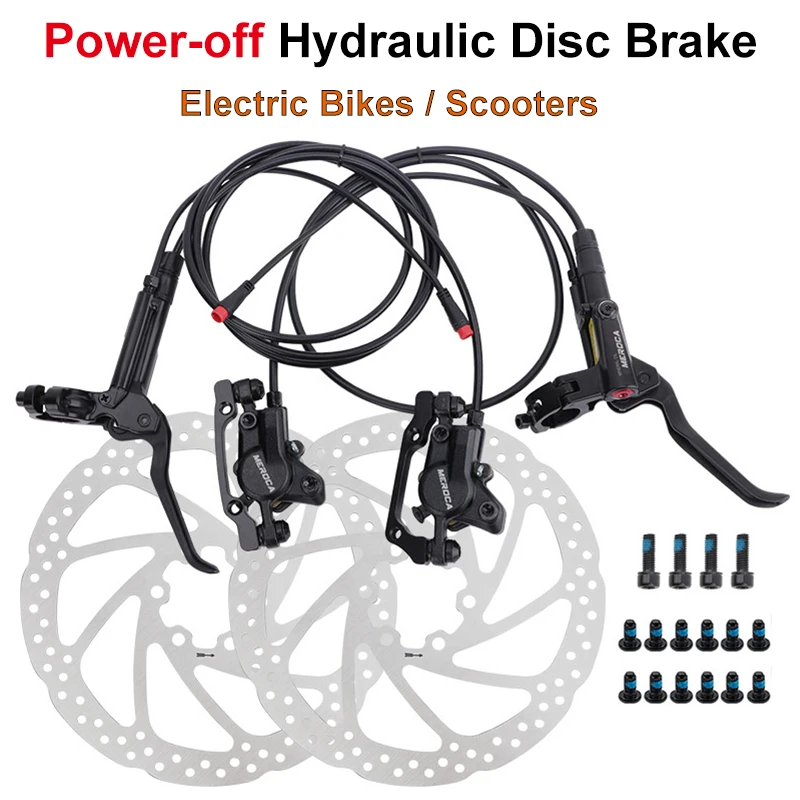 

Electric Scooter Power-off Hydraulic Disc Brake 2 Pistons Brake Caliper MTB E-Bike E-Scooter Brake Oil Pressure 800/1550mm Hose