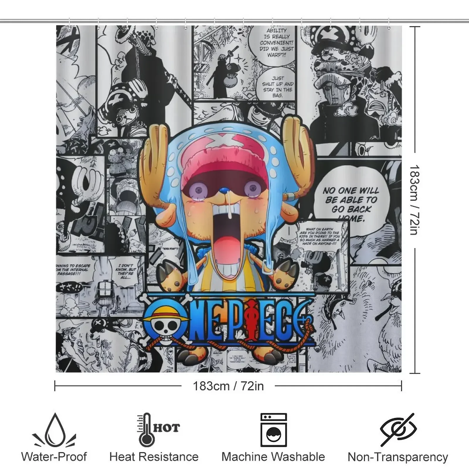 Anime character printed shower curtain Modern non-slip carpet shower curtain Waterproof polyester home decor 180