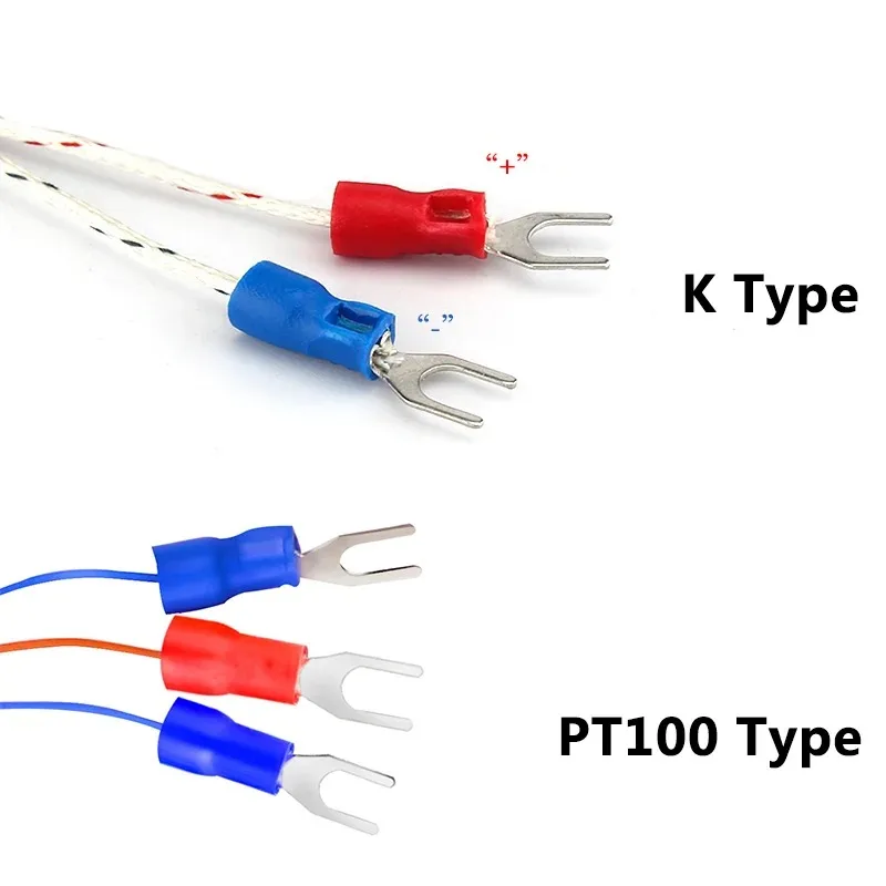 K/PT100 tipo termopar temperatura sensor sonda, cabo para sensor de temperatura industrial, 0 ~ 600 ° C, 5mm furo, 1 m a 10m