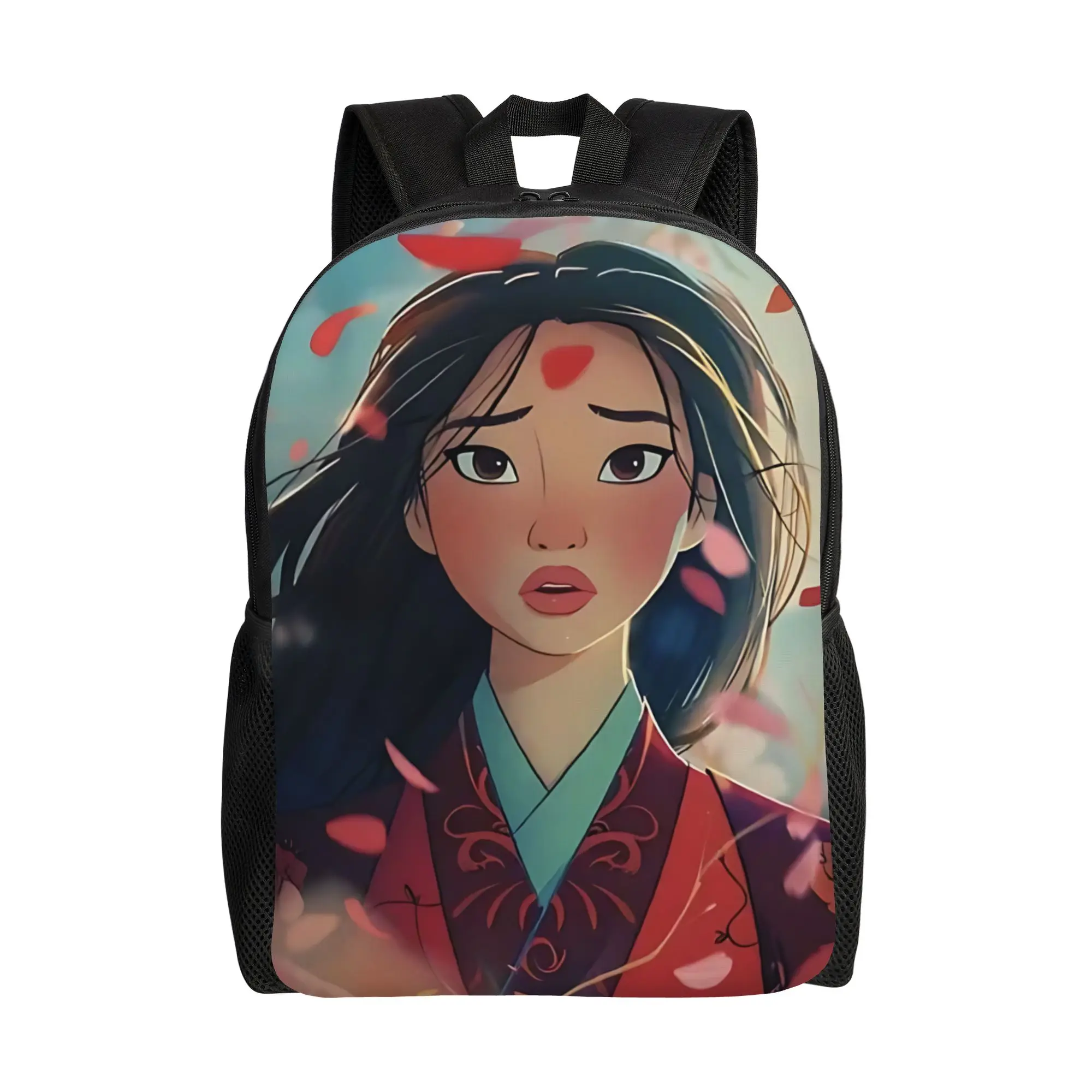 

Рюкзак для первого дня в школе с изображением Диснея, рюкзак для хранения закусок с принцессой Мулан, ретро-рюкзак для путешествий, моющийся, 1 шт.