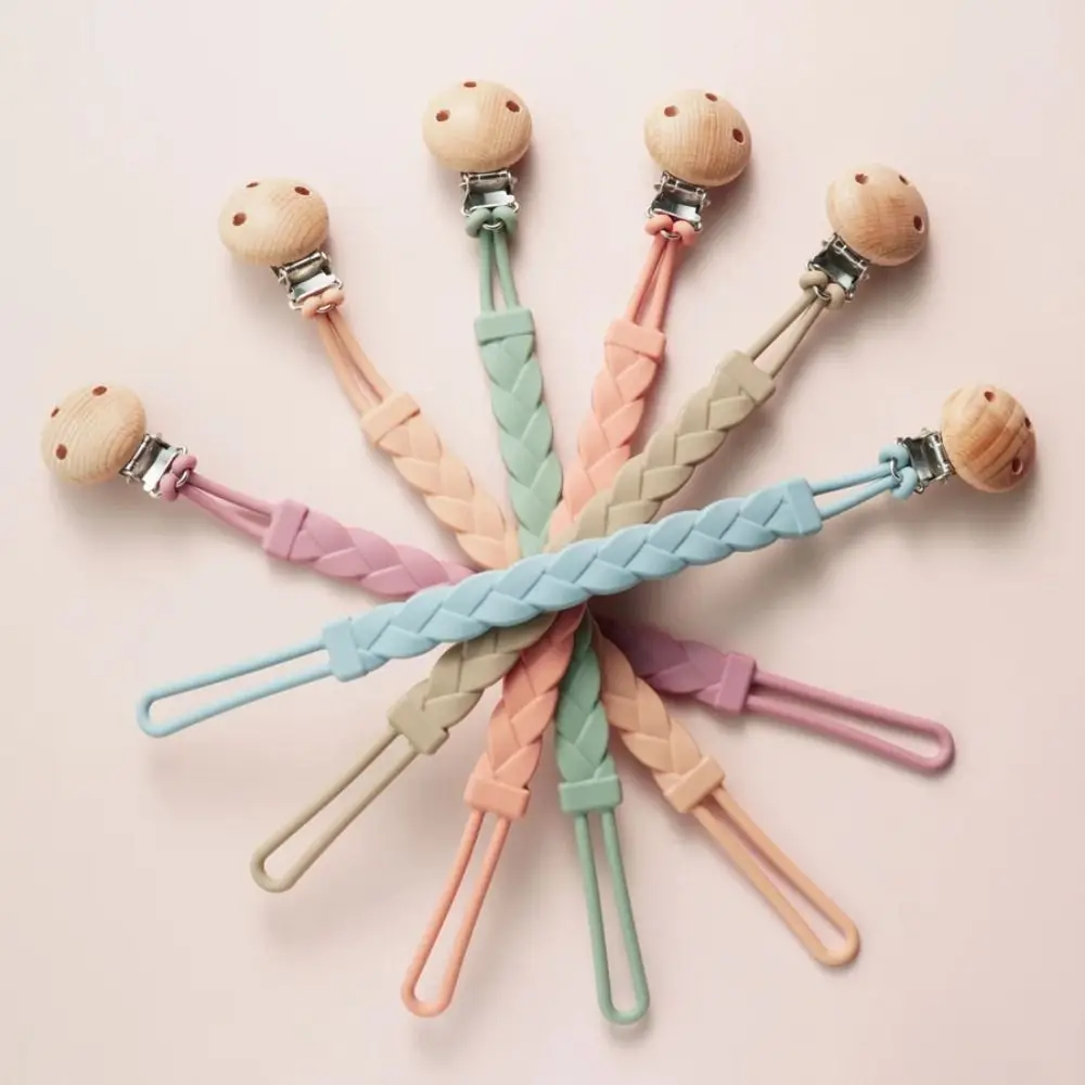 

Cute BPA Free Baby Pacifier Clip Silicone Anti-drop Nipple Holder Dummy Holder Baby