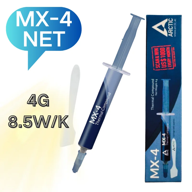 

MX-4 4g Thermal grease processor Thermal Compound Thermal paste CPU GPU Cooler Cooling Fan fluid Conductive Heatsink Plaster