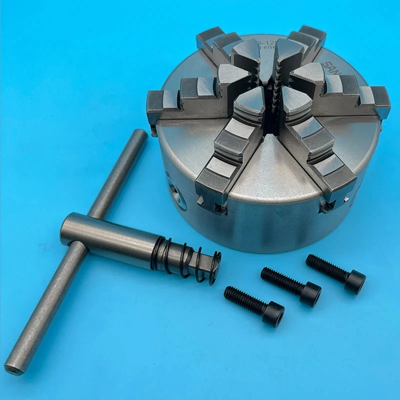6 Jaw 125Mm SANOU Self-Centering Manual Metal Lathe Chuck K13-125 Machine Tool Accessory