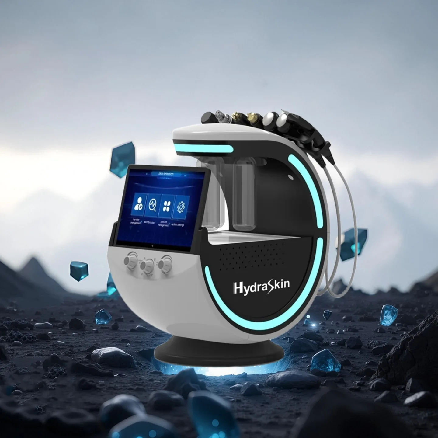 

Ультразвуковая машина для лица, многофункциональное косметическое устройство, глубокая очистка, лечение лица против морщин