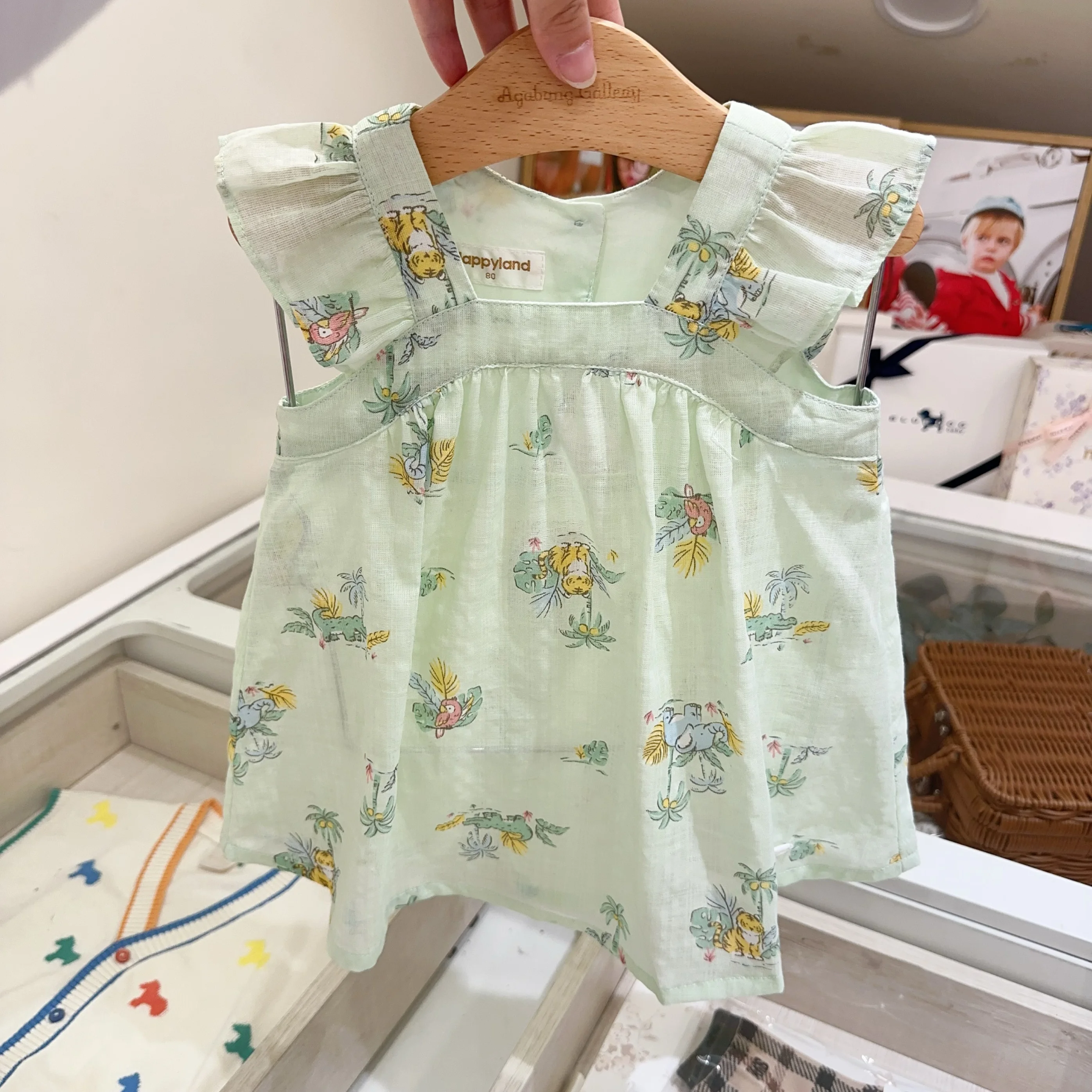 

Floral Doll Dress Children's Clothing Summer New Style Princess Skirt Fashionable Sleeveless Girls' Dress Baby Clothes