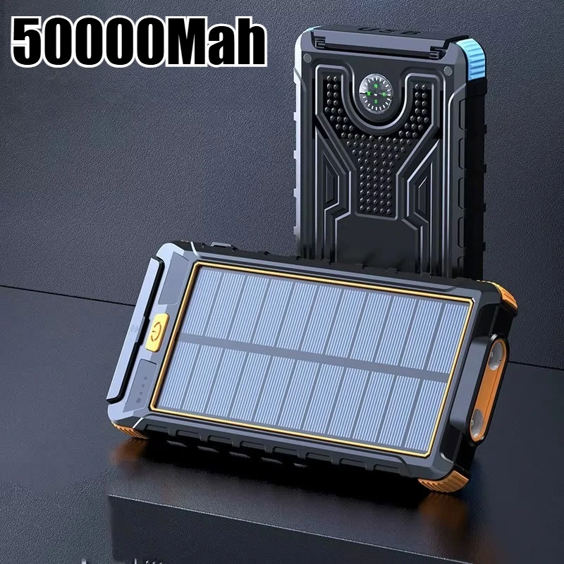 50000 мАч аккумулятор на солнечной батарее для iPhone 17 Samsung Xiaomi Power Bank Водонепроницаемый солнечный внешний аккумулятор Pover Bank со светодиодной подсветкой 50000 мАч аккумулятор на солнечной батарее для iPhone 17 Samsung Xiaomi Power Bank Водонепроницаемый солнечный внешний аккумулятор Pover Bank со светодиодной подсветкой