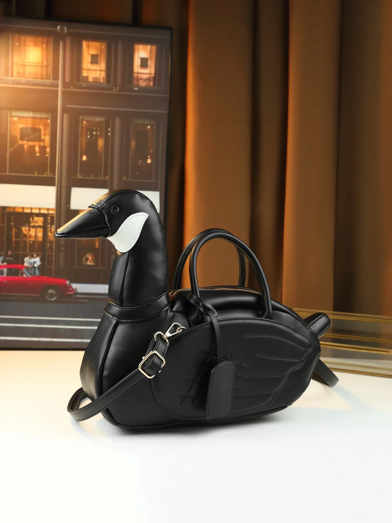 Cross-border new special-shaped bag women's ins style fun cute duck shape creative handbag