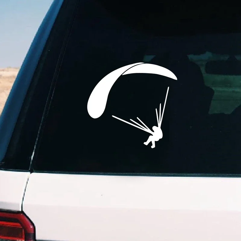 Car paragliding art, flying skydive sport, cool graphic decoration, waterproof cover, scratch sticker 11cmx10 5cm