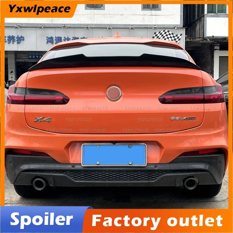 

PSM Style Real Carbon Fiber Rear Trunk Lip Spoiler Body Kit Accessories For BMW X4 G02 2018 2019 2020 2021 2022 2023