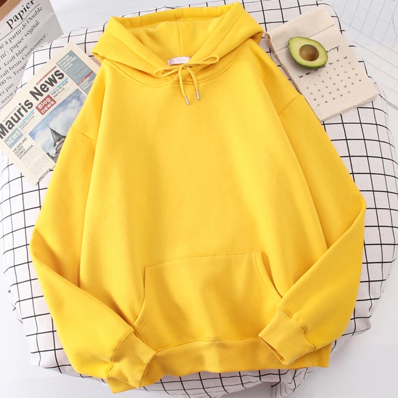 Herbst Casual frauen Solide Hoodie Komfortable Stretch Sweatshirts Lose Tasche Warme Kleidung Mode Straße Weibliche Pullover – Detail 23