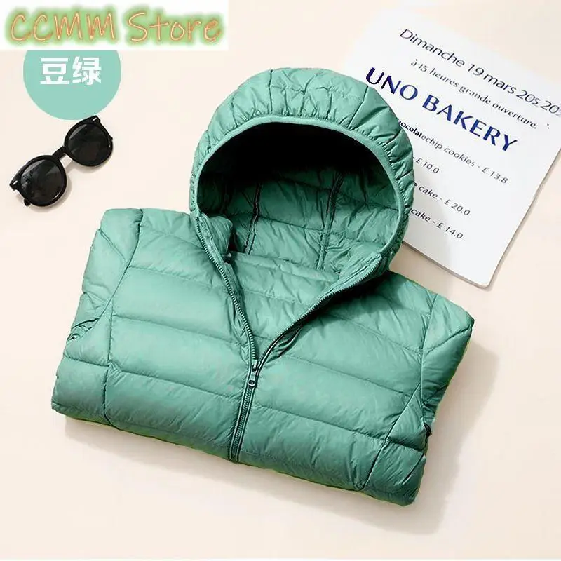 Down Jacket Ladies Spring Autumn Winter New Large Size Short Cotton Jacket Cardigan Hooded Outerwear Down Coat Women Parkas