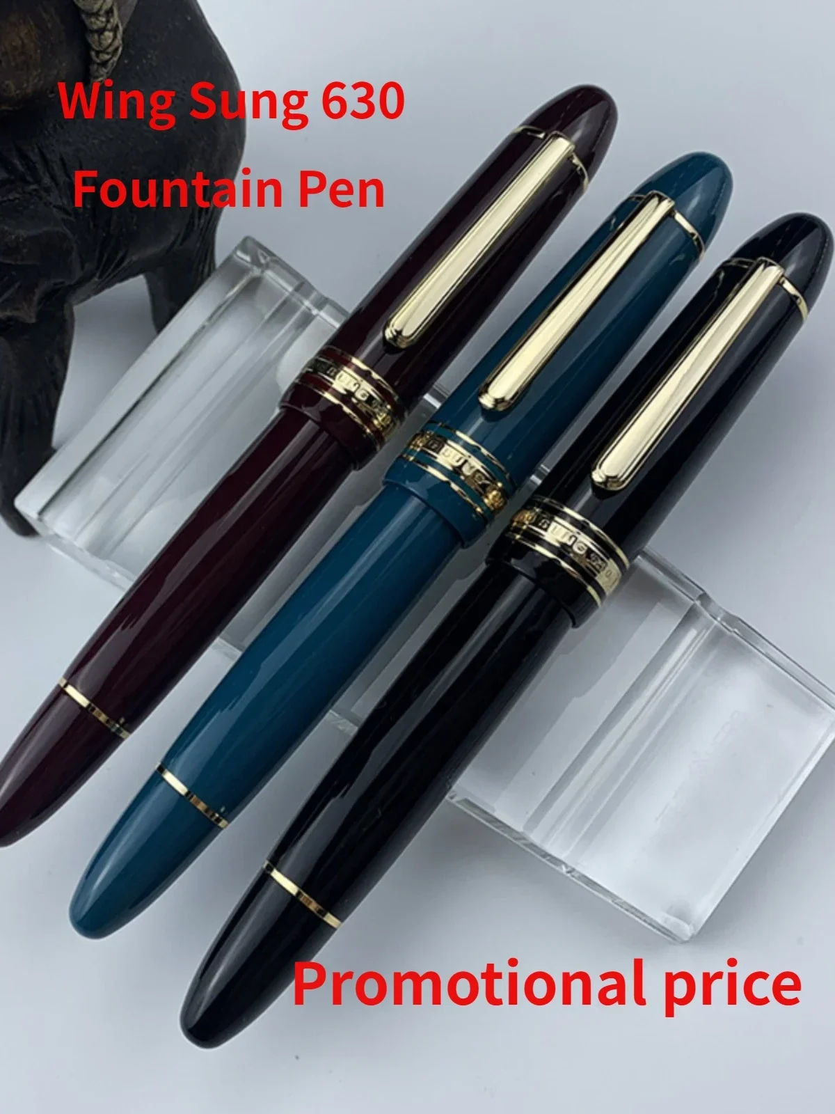 

New Wing Sung 630 Brief Fountain Pen Iraurita Nib 0.5~0.7mm Nib Piston Resin Gold Clip Pen Stationery Business Writing