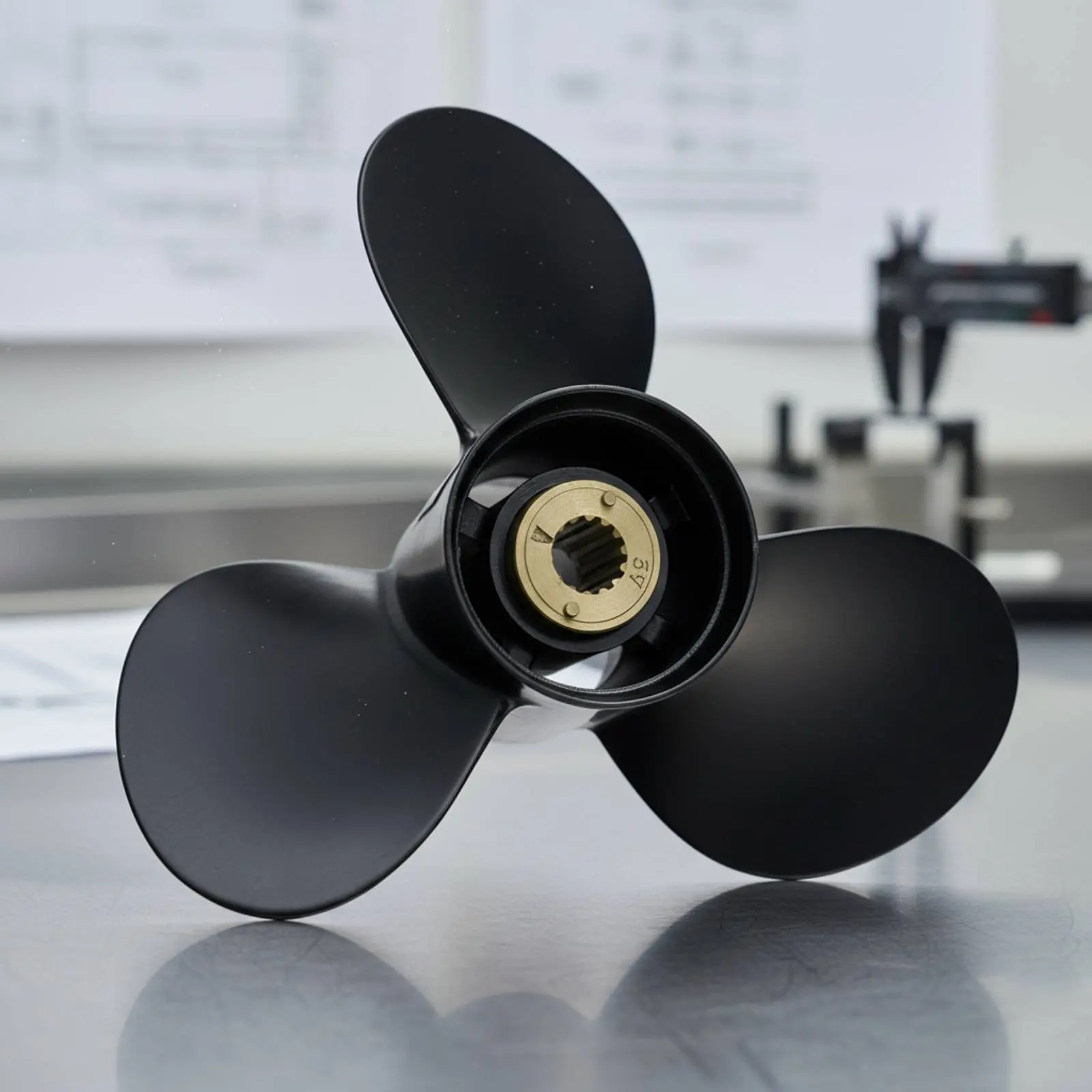 

Aluminum Boat Propeller Wear-Resistant Outboard Propeller Marine Hardware High Strength Even Thrust for Boating, Watercraft
