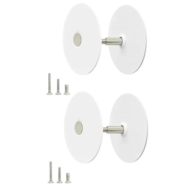 AB34-2 Set Door Hole Cover Plate 2-5/8 Inch,Fits Standard 2-5/8 In Door Holes, Covers Unused Knob Or Deadbolt Opening