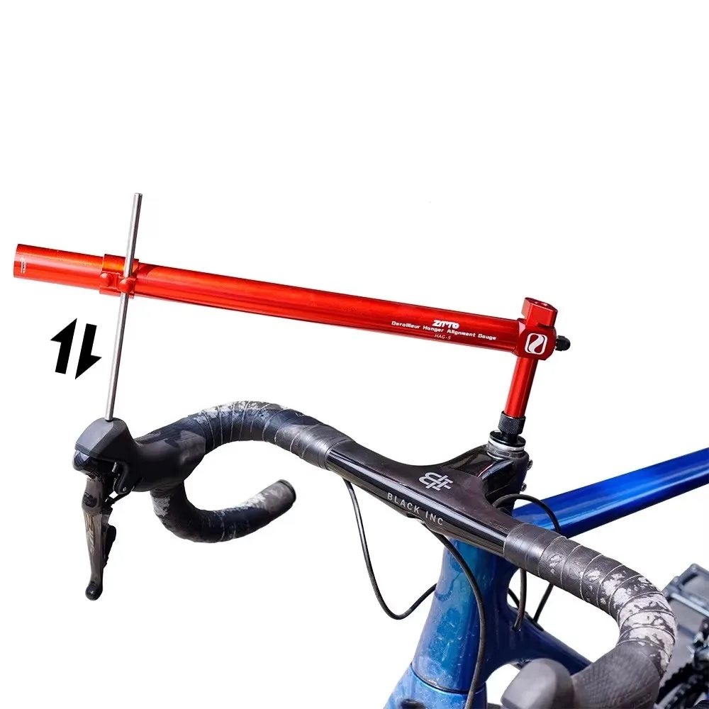 ZTTO Rennrad-Schaltwerk-Ausrichtungswerkzeug, Hand-Schaltkopfhalterung, Lenkerhöhenwinkel-Einsteller für Links und Rechts, Symmetrischer Einsteller – Detail 3