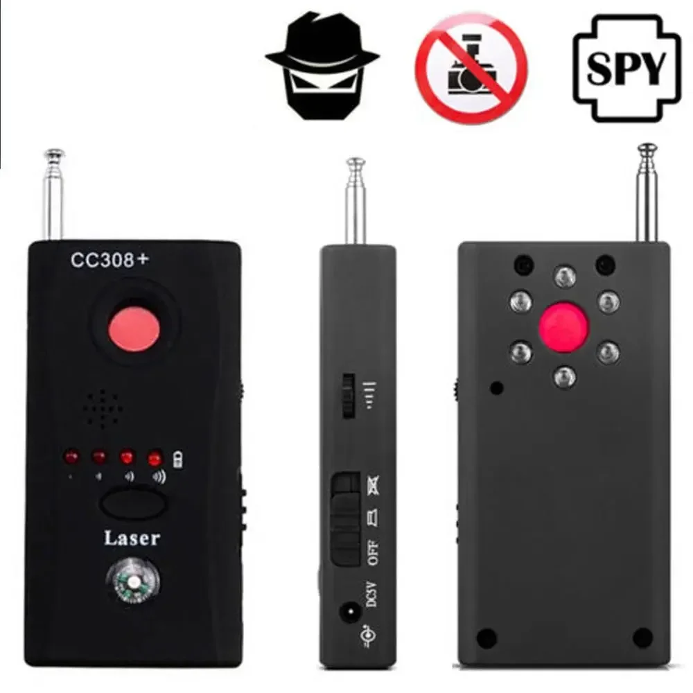CC308+ Multi-Function Wireless Hidden Spy Camera Detector Radio Wave Signal Camera Scan Full-range WiFi RF GSM Device Finder