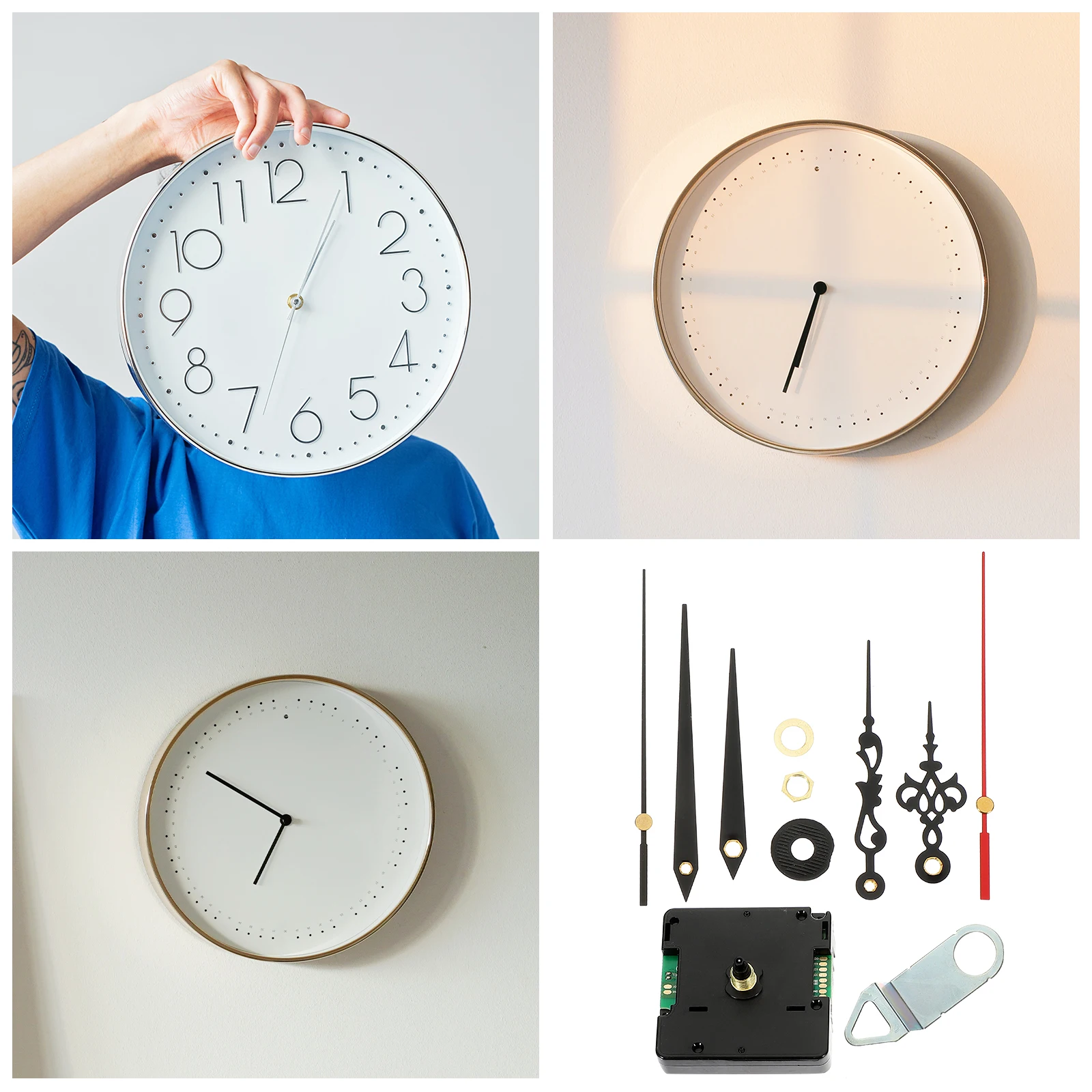 

Radio Controlled Clock Movement Silent Wall Mechanism Repair Parts DIY Replacement