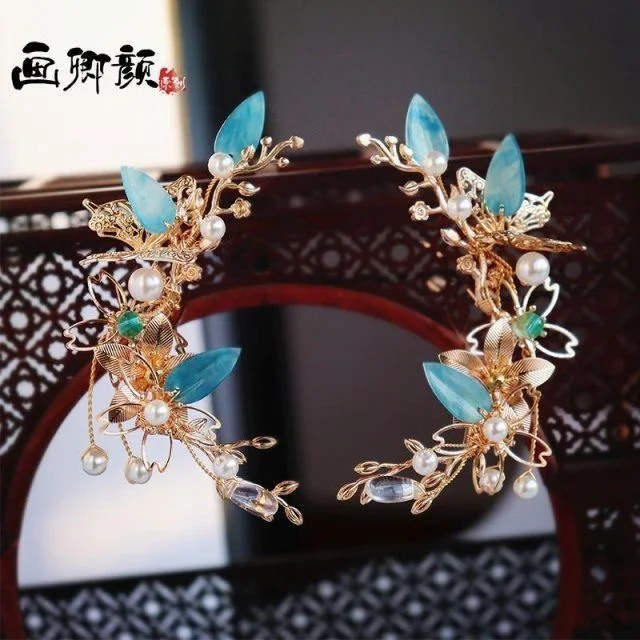 Changyue Jinming Li Susu Same Style Hair Ornament Hairpin Frontal Ornament Till The End Of The Moon Handmade Hanfu Hairpin