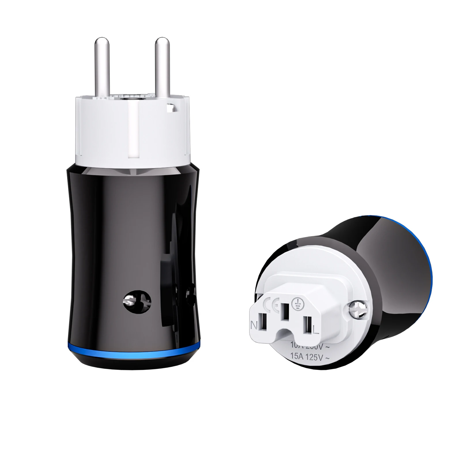 Monosaudio Pure Silver Power Plug CRYO -196°C EU US Schuko Power Adapter High Purity Solid Silver Pin Power Connector