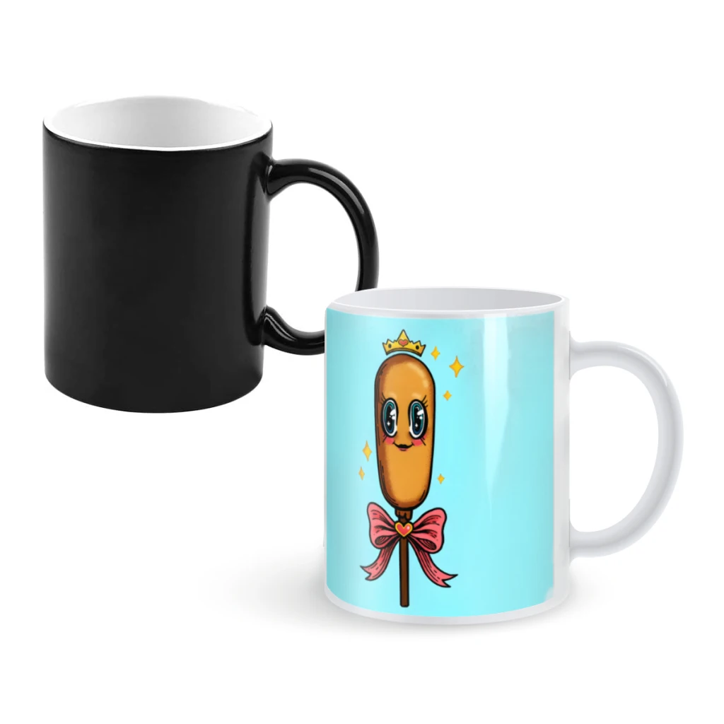 

Princess Corn DogCoffee Mugs And Mug Creative Color Change Tea Cup Ceramic Milk Cups Novelty Gifts