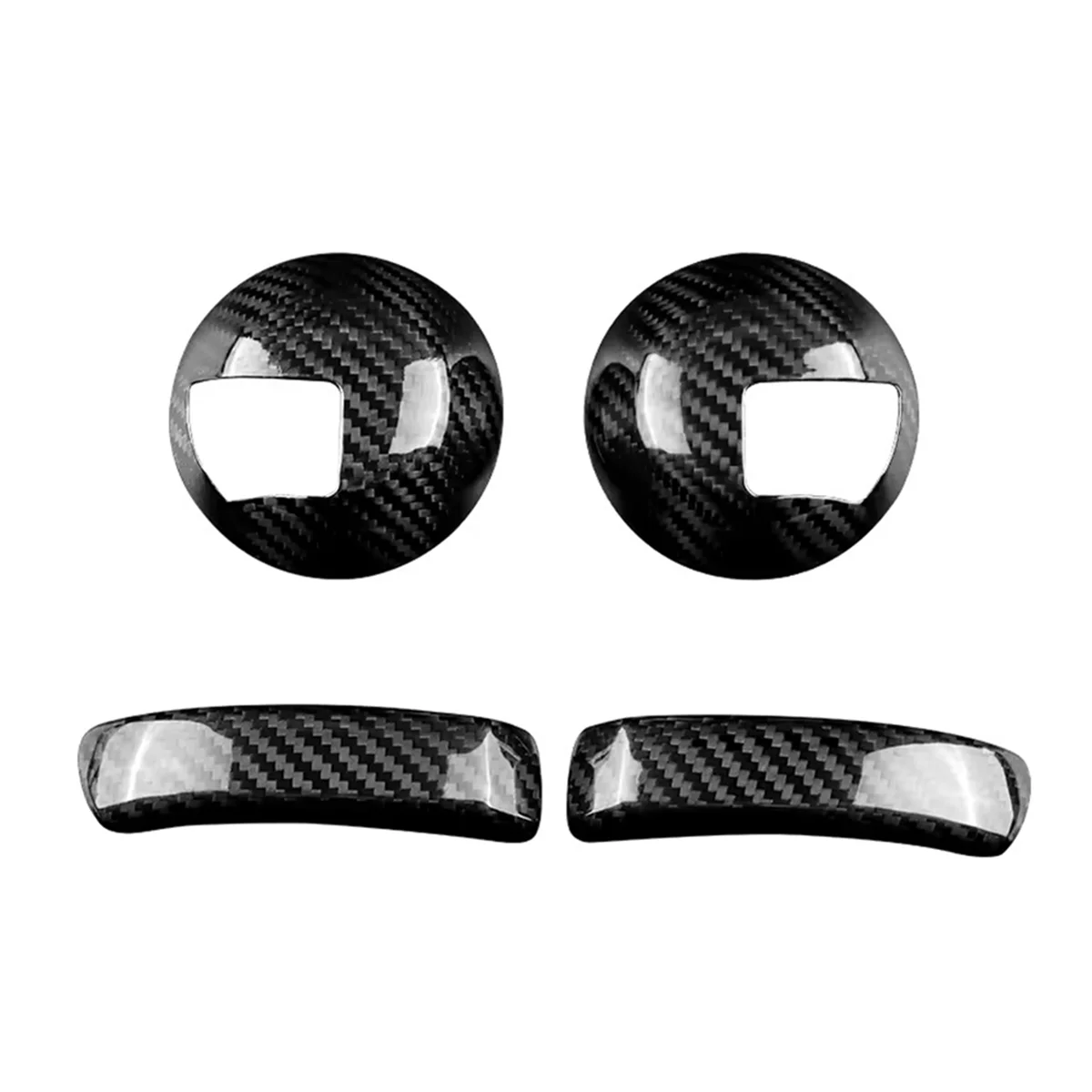 Real Hard Carbon Fiber Car Inner Door Handle Cover Trim for Fiat 500 2008-2023 Abarth 595 695 2012-2023