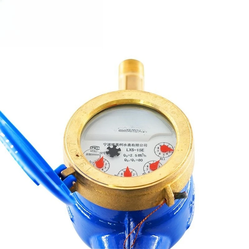 Household rental LXSG-E anti-drip rotor dry and wet hot and cold threaded flange water meter 4 points