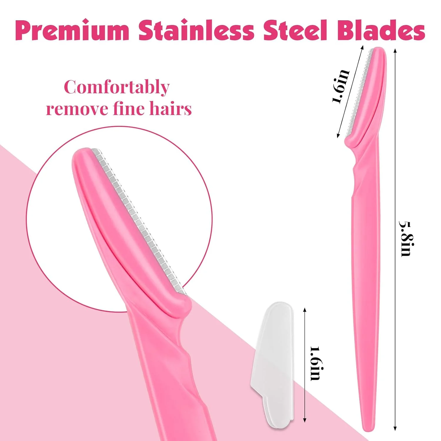 5-12piece Unisex Precision Eyebrow Facial Razor Set Modern Beauty Tool Safety Guard Face Hair Care Durable Razor Eyebrow Trimmer