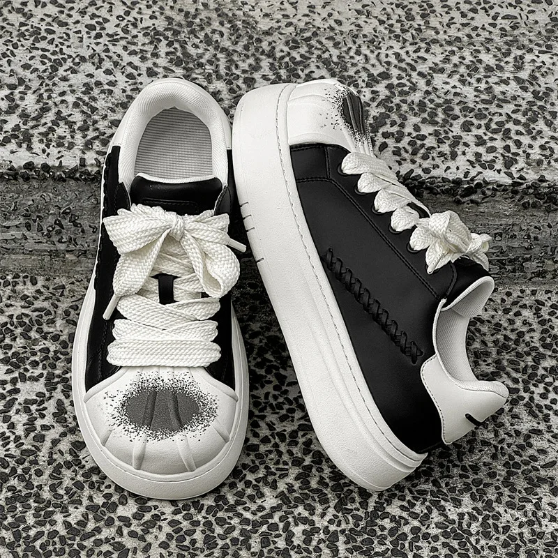 Unisex Sneakers Women Shoes for Men Tennis Vintage Y2K Quality Dirty Leather Punk Skateboard Shoes Couple Sports Casual Shoes
