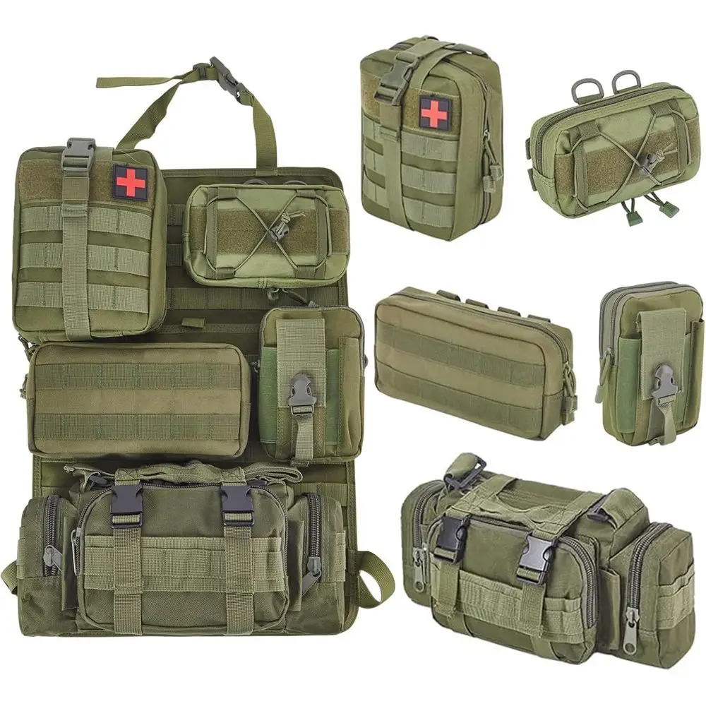 

Набор из 6 тактических органайзеров для грузовиков, сумок для хранения на заднем сиденье автомобиля, панелей Molle для автомобилей, легковых машин и внедорожников с множеством полезных функций