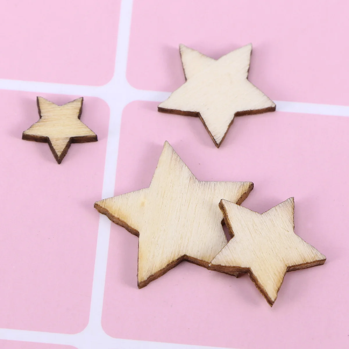 200 Pcs Logs for Crafts Sticks Decoration Decorations Wooden Hanging Ornaments DIY Pentagram Miniature