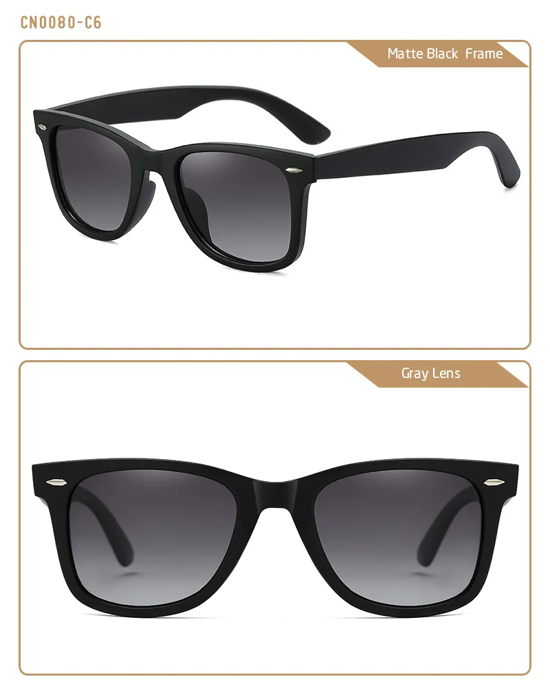 CRIXALIS Polarisierte Sonnenbrille für Damen, Sonnenbrille für Herren, 80er-Jahre-Retro-Stil, quadratisch, UV400 – Detail 13