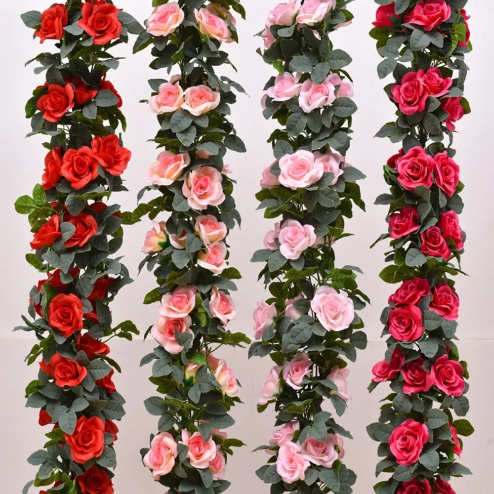 

Ultra-long Realistic Flower Art Vines White Rose Vines for Indoor and Outdoor Wedding Party Arches, Villa Fences Balcony Decor