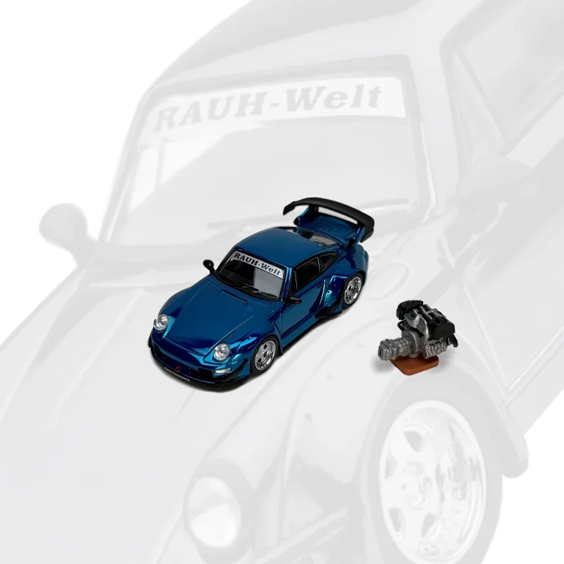 MOTORHELIX 1/64 NEW RWB 993 964 Chrome Alloy Car Static Die Cast