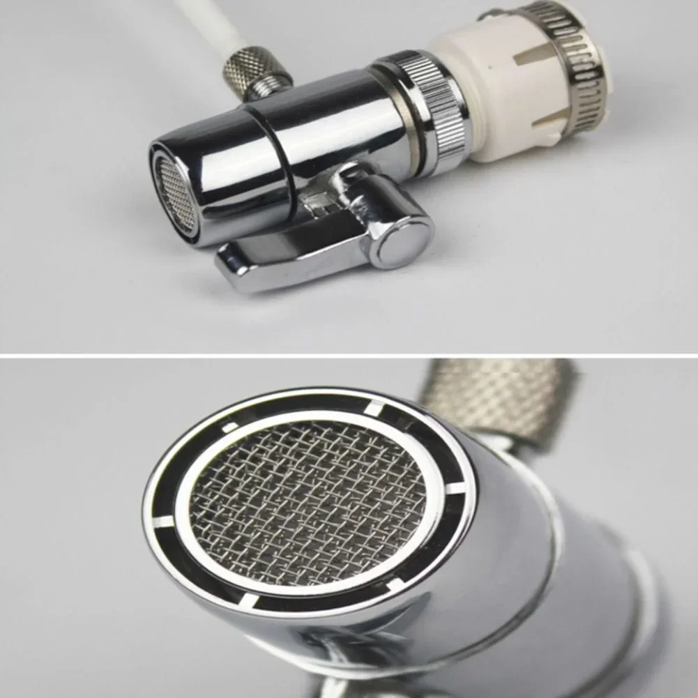 1pc Faucet Diverter Valve M22 Silver Above Counter Water Filter For 1/4\