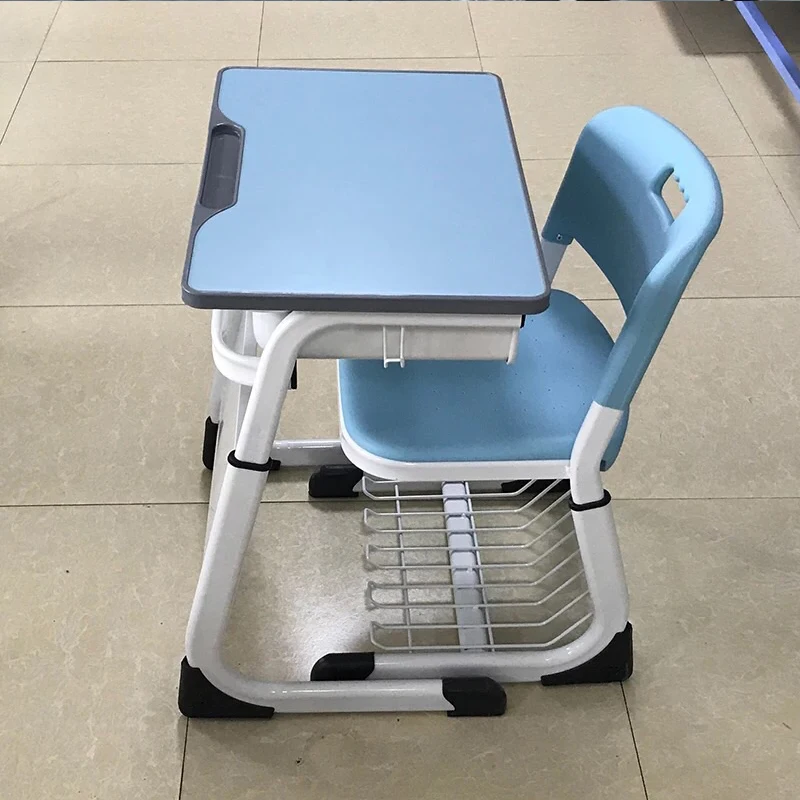 Student desk and chair combination, single and double combination, school tutoring class, training class