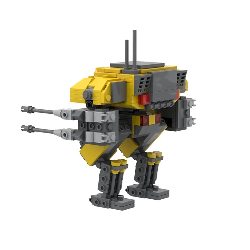 MOC Helldivers 2 Emancipator Exoskeleton suit Model Building Blocks Military Weapon Combat Game Mecha Assembly Bricks Toy Gift