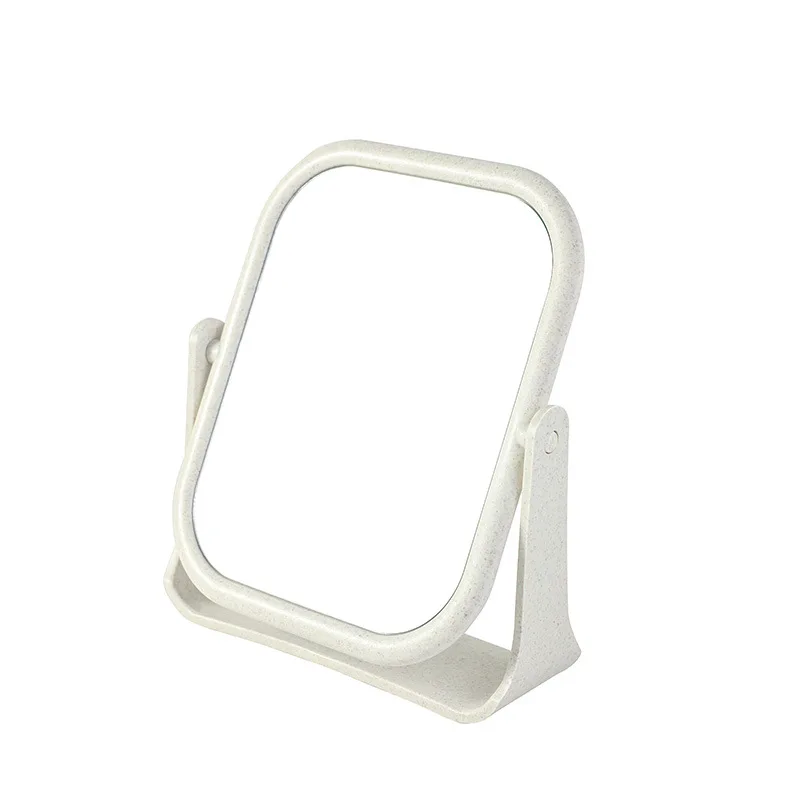 360° Rotating Desktop Vanity Mirror INS-Style Compact Makeup Mirror for Bedroom Dormitory Foldable Adjustable Stand