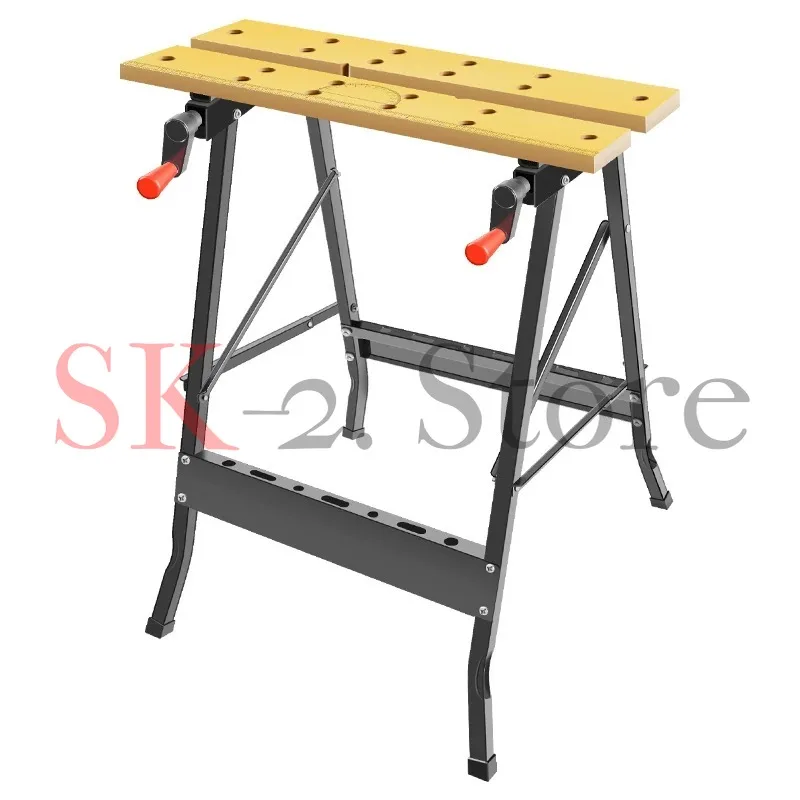 Multi Adjustable Workbench Woodworking Hardwood Work Bench for Workshop DIY Office Home Use Woodworking Worktable