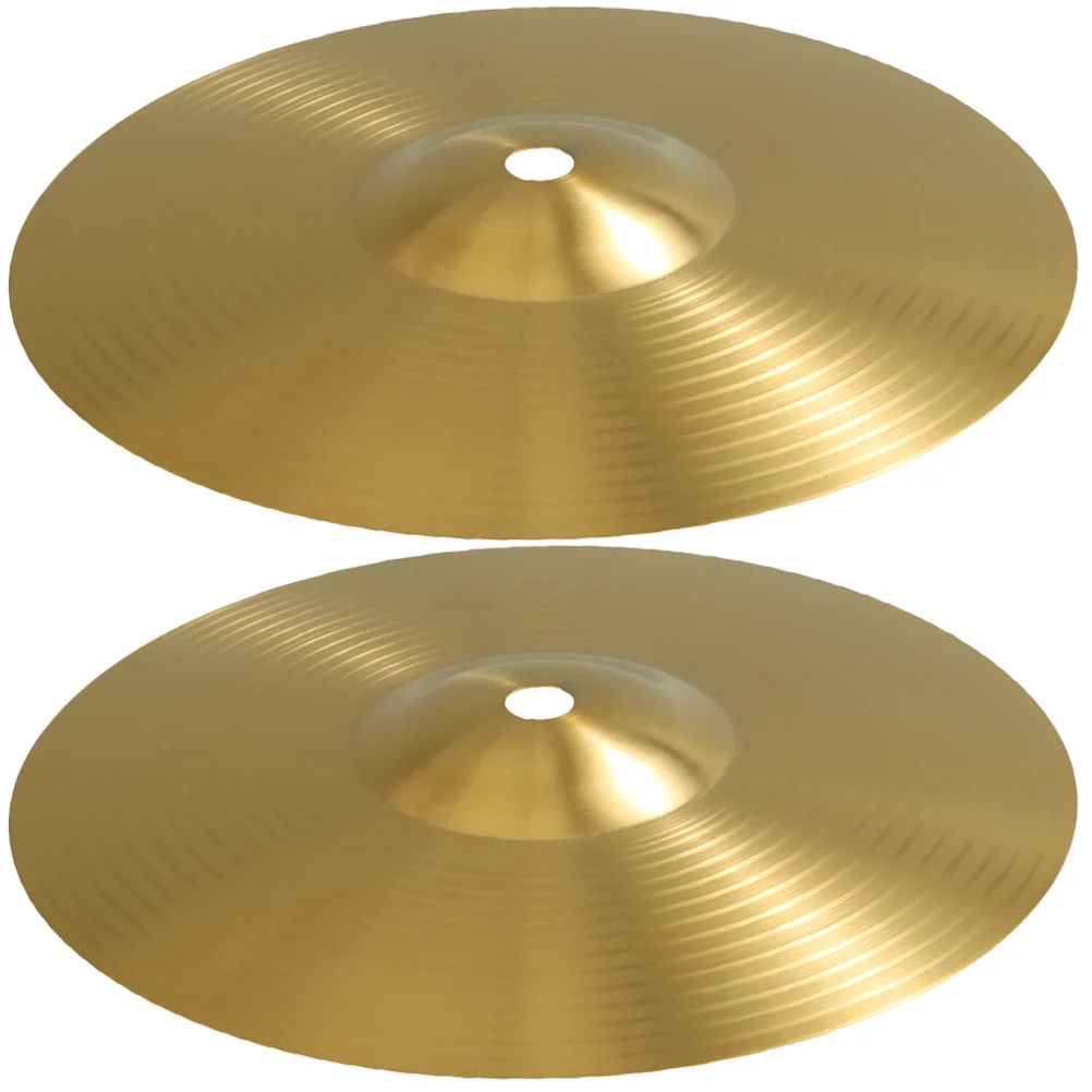 

2 Pcs Cymbals Drum Accessories Metal Jazz Kit Music Instrument Brass Crash Splash