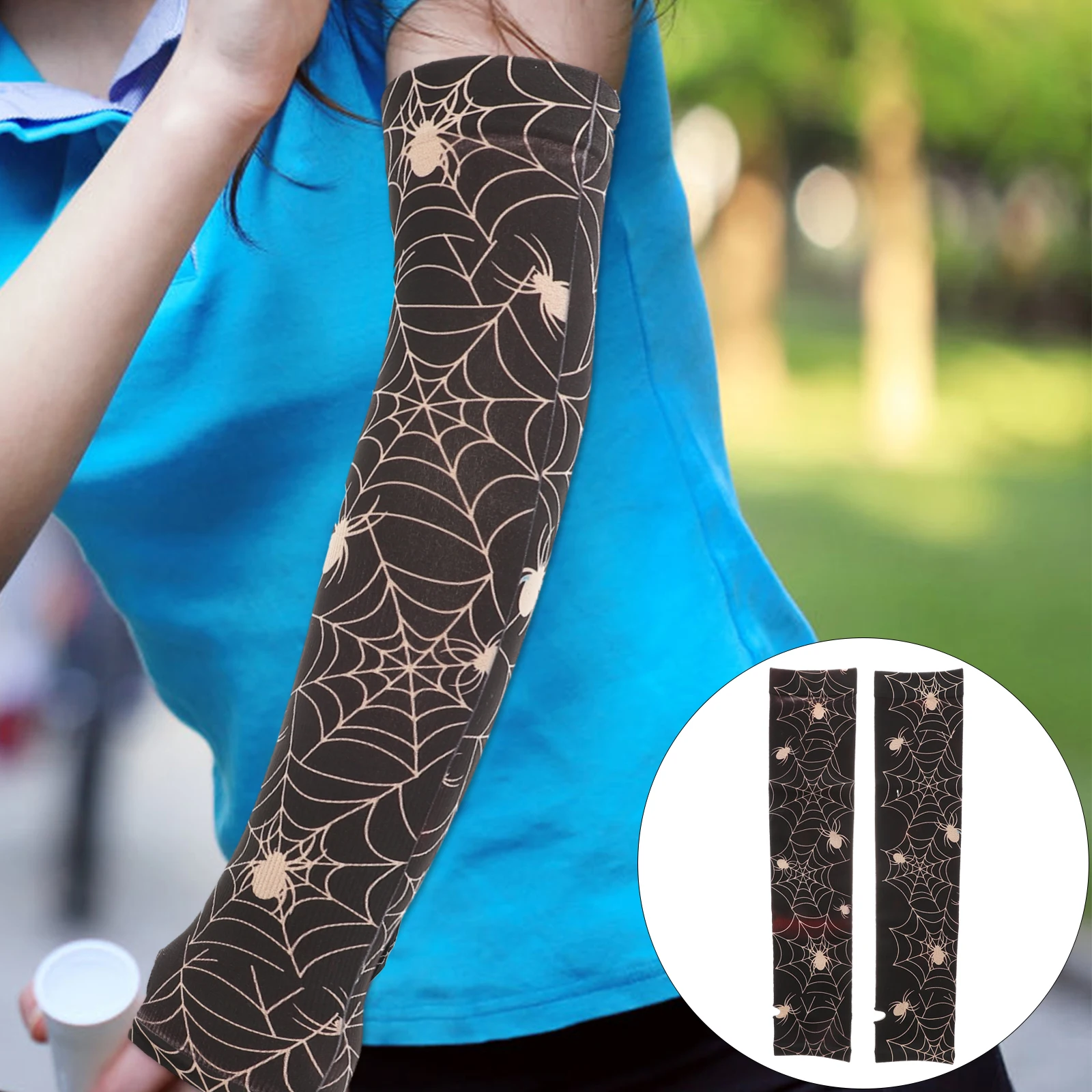 

Fingerless Mittens Arm Warmers Winter Gloves Stretchy Long Cozy Arm Gloves for Men Women Black White Strechable