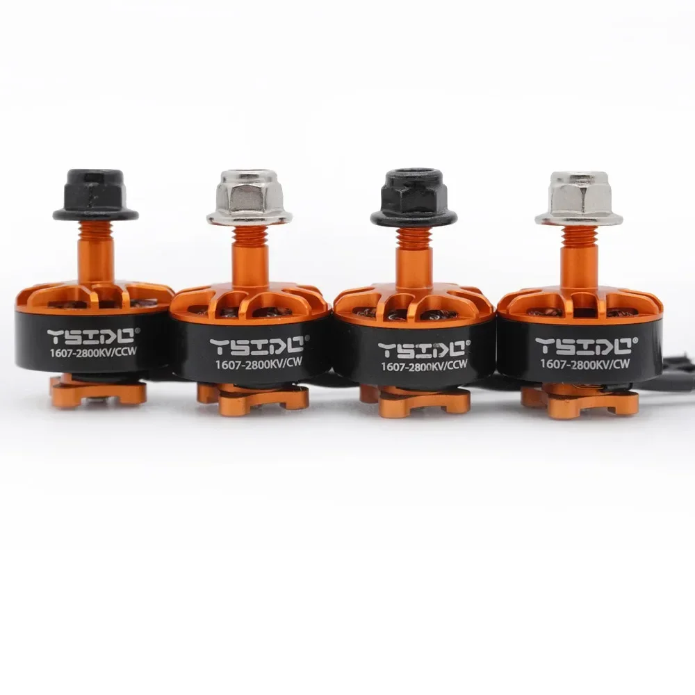 

4 шт. 1607 двигатель sin escobillas 2800KV 3850KV CW/CCW 2-4S Lipo для Dron de carreras de control remoto de largo30.ce Frees