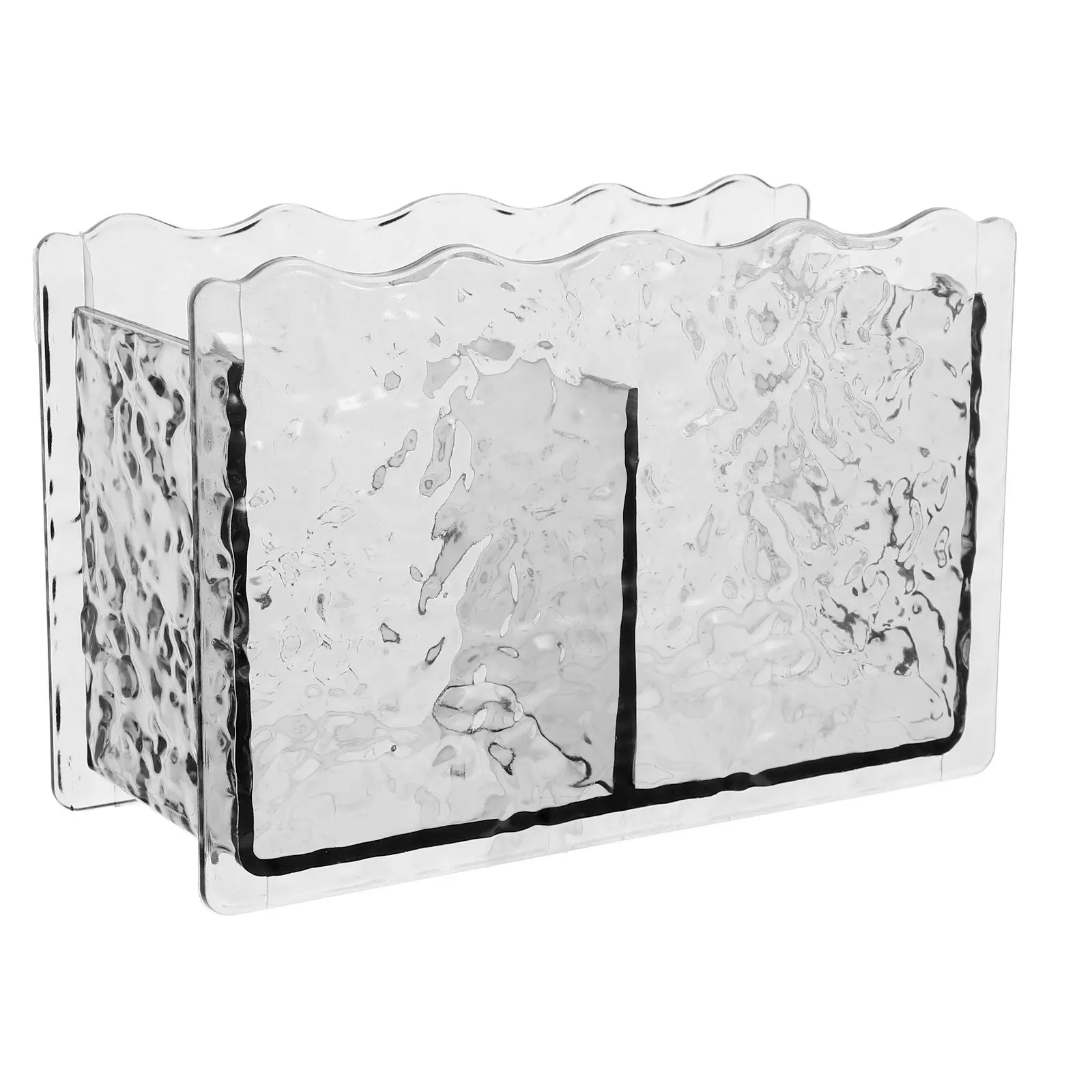 

Multifunctional Clear Plastic Desk Pen Holder for Stationery Cosmetics Hair Brushes Chopsticks Elegant Aesthetic Office Home