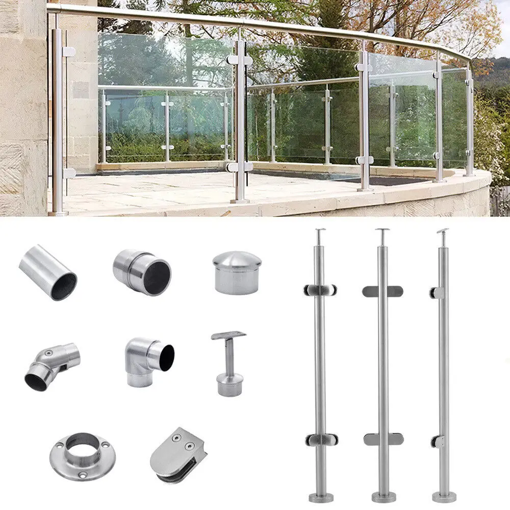 Highco-Cast 316 สแตนเลส 50.8 มม.บันได Handrail อุปกรณ์ Handrail โพสต์ Handrail ฐานหน้าแปลนราวแก้ว Clamps