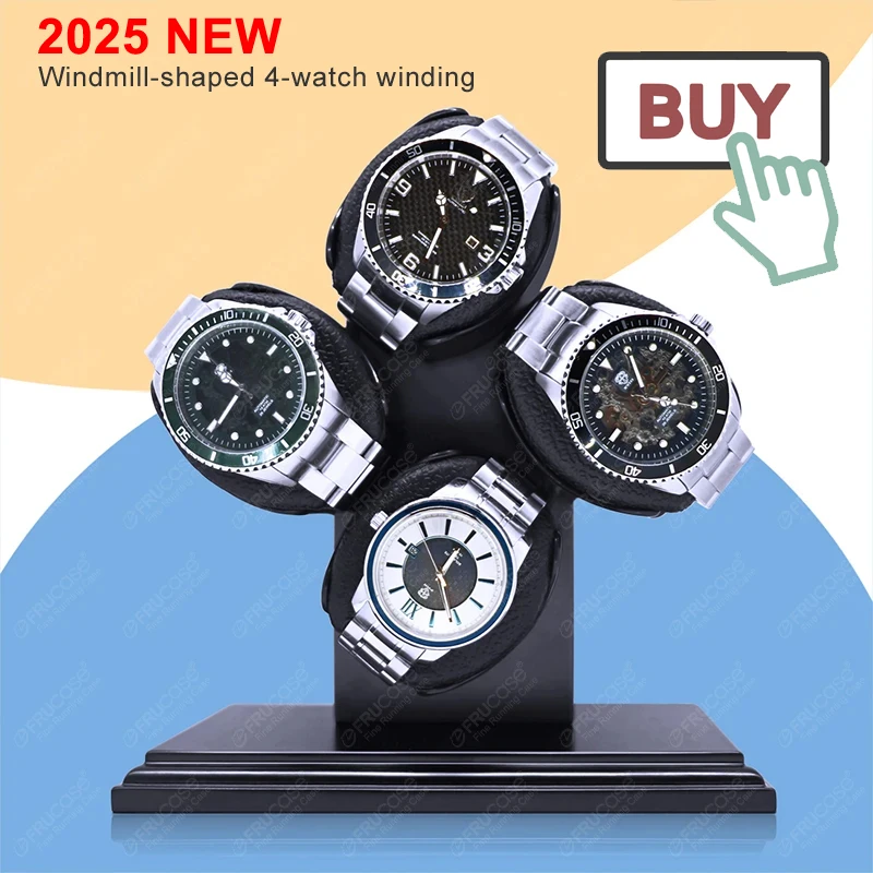 FRUCASE Watch Winder for Automatic Watches Automatic Winder for 3 Watches Watch Box